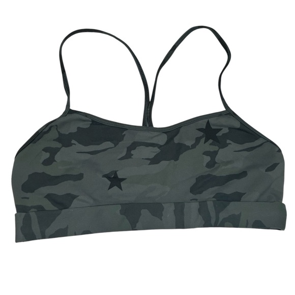Monrow Other - Monrow Green/Black Camo Star Print Sports Athleisure Workout Bra‎ Small